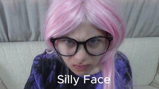 My Stepsister makes silly faces and ahegao faces and then gives virtual handjobs and humiliates me by saying that if you don't like it, you shouldn't watch it, and that this is how she does her everyday life, she does this every day, even during sex,