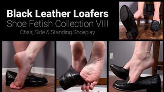 Black Leather Loafers Shoe Fetish Collection VIII - Chair, Side & Standing Shoeplay - Kylie Jacobsx - MP4 1080p HD