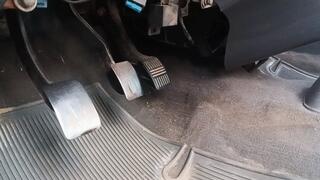 Pedal pumping with very high heels and on the feet of a goddess (3)