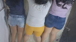 The three Hedondias girls letting out huge farts