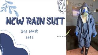 test new rain suit and gasmask