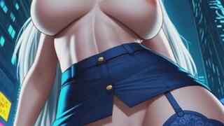 58. Cyberpunk police officer dance