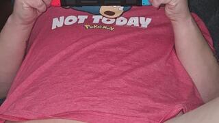 Bottomless Gamer Girl Legs Spread Playing Nintendo Switch