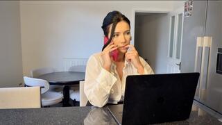 Lawyer Tatti Gets Tape Tied Fucked On Her Table By Her Builder 4K