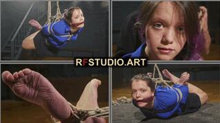 Thea - First Suspended Hogtie Experience of a Sweet Rope Bunny (FULL HD MP4)