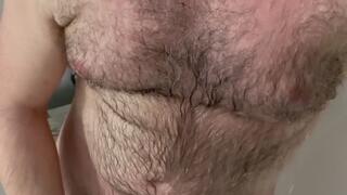 Big Dick Daddy Enjoying a Hot Shower