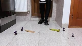 Lady dancing on food