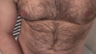 Big Dick Hairy Daddy Plays With His Uncut Cock Pt 2