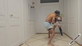 Sex Fight A mixed boxing fight ends in a deep blowjob