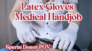 Latex Gloves Medical Handjob Sperm Donor POV