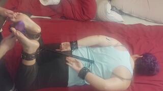 bound and tickled in a new toy (A different perspective)