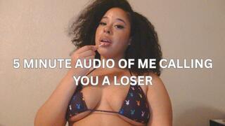 Audio of me calling you a loser for 5 minutes straight.