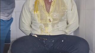 Wet and messy with Eggs punishment #eggs #eggspunishment #wetandmessy
