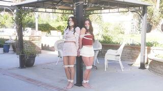 Struggling Outdoors In Bondage Secretaries Ivy Ireland And Alexis James Are Caught Up In A Shady Business Deal And Kept Quiet With Duct Tape Gags Sealing Their Lips Shut To Keep Them From Talking! 4K Video Version