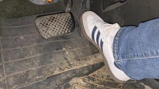 Returning from the store in Adidas