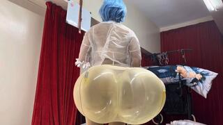 Pantyhose balloon stuffing: The ass expansion ............. KITTY