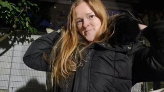 Rachel Rose Smokes Outdoors in Winter