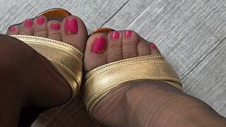 Milah Modeling her beautiful Kiara heels on her sexy Secrets in Lace stockings