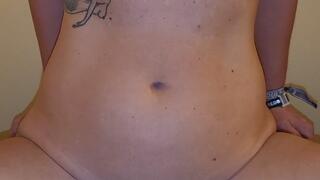 Riding my BBC dildo deep into my pierced pussy until I cum all over it. All 9 piercings are in with 2 hude inner labia rings. I take it all the way in my tight bald pierced pussy and finish with a hard cum!!!