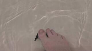 Giantess Tiny Man Bathtub Domination Foot Wrestling Under Water