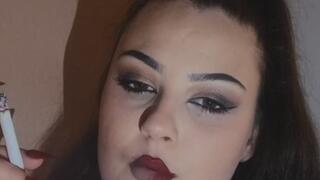 Anna Smoking in the dark