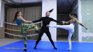 Tiffany and Naomi defeat Glenda with their flexibility