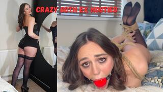 Crazy Goth Ex-Girlfriend Breaks In: Blackmailed into Rope Hogtie + Huge Red Ball Gag!
