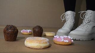 trampling donuts and muffins with my dirty boots