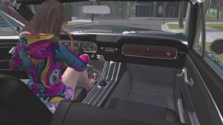 1965 Ford Mustang Convertible Cranking Template - Vicky in Trippy Mary Jane Flats 1080p