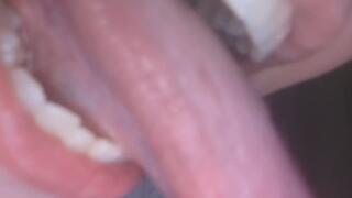 Licking and tasting you with my long wet tongue