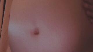 Rubbing on my big lush bump