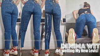 Long re-wetting in my brand new Levis jeans!