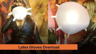 SENSORY OVERLOAD... Latex Gloves, PVC Crotch High Boots & Leather Skirt and Top...