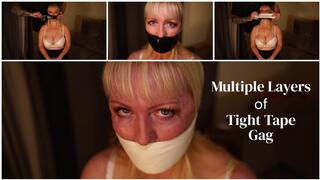 Multiple Layers of Tight Tape Gag WMV 1080p