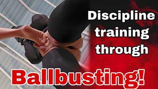 Femdom Discipline Training Through Ballbusting