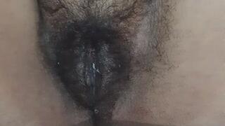There's some weird mucus on my hairy pussy