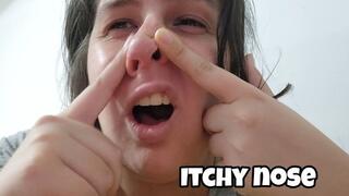 Itchy Nose Scratching Frenzy – Desperate Finger Scratching & Loud Nose Exhales (Nose Fetish)
