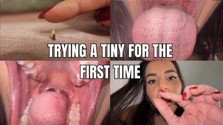 Trying a tiny for the first time - OnlyVanessa