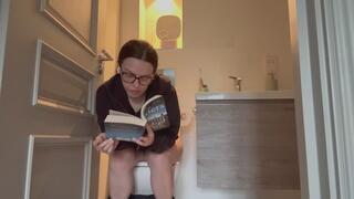 On the toilet reading