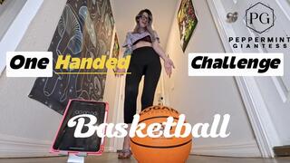 6'7 Tall Goddess One-Handed Basketball Hold Challenge – How Long Can These Huge Hands Dominate?