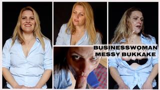Businesswoman Messy Bukkake