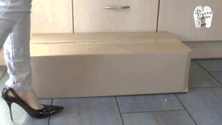 Cardboard box under Stilettos 3