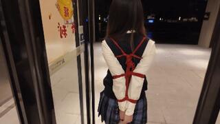 hs19-A girl in a school uniform was bound wander the streets
