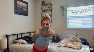 Tight tape bondage for poor Summer! (1080p)