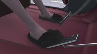 Chevy Caprice Cranking Template - Kara in Fuzzy Slippers and her Underwear 1080p