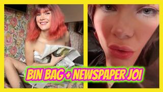 Sealed and Dumped: Bin Bag + Newspaper JOI for Trash