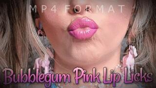 Bubblegum Pink Lipstick Licks (HD) MP4