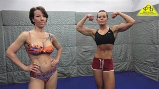 Kim vs Zsuzsa female comptetitive wrestling