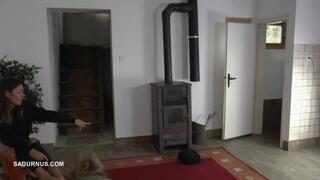 Mistress Natasa stomps on her bare feet mp4