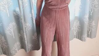 Giantess Lily Kink toy car crush of a 1965 Chevrolet Impala in big chunky heels full body view